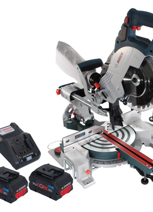 Bosch GCM 18V-216 Professional Scie à onglet sans fil 18 V 216 mm BITURBO brushless + 2x Batteries ProCORE 8,0 Ah + Chargeur