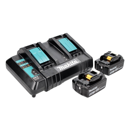 Akumulatorowa młotowiertarka Makita DHR CTJ 36 V ( 2x 18 V ) 3,0 J SDS-plus + 2x akumulator 5,0 Ah + podwójna ładowarka + Makpac