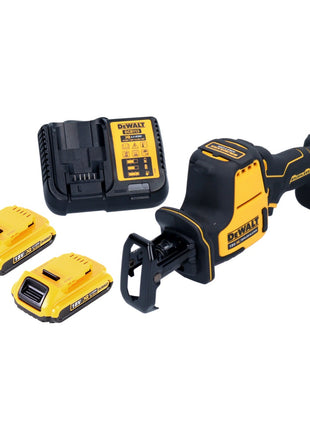 DeWalt DCS369D2 Cordless Compact Reciprocating Saw 18V Brushless + 2x Batteries 2.0Ah + Charger