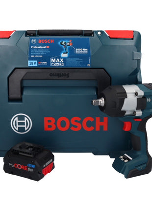 Bosch GDS 18V-1000 Professional Akku Drehschlagschrauber 18 V 1000 Nm BITURBO Brushless + 1x ProCORE Akku 8,0 Ah + L-Boxx - ohne Ladegerät