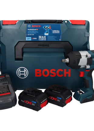 Bosch GDS 18V-1000 Professional cordless impact wrench 18 V 1000 Nm BITURBO Brushless + 2x ProCORE rechargeable battery 8.0 Ah + charger + L-Boxx ( 06019J8302 )