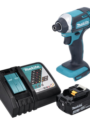 Makita DTD 152 RM1 akumulatorowy klucz udarowy 18 V 165 Nm + 1x akumulator 4,0 Ah + ładowarka