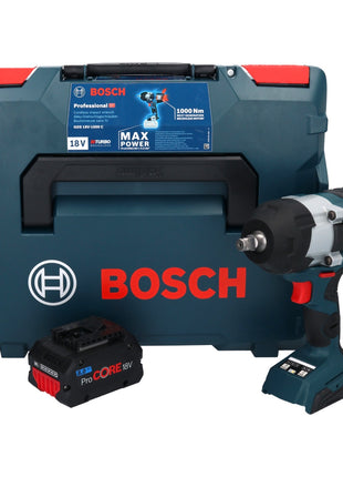 Bosch GDS 18V-1000 C Professional Akku Drehschlagschrauber 18 V 1000 Nm BITURBO Brushless + 1x ProCORE Akku 8,0 Ah + GCY 42 Bluetooth Modul + L-Boxx - ohne Ladegerät