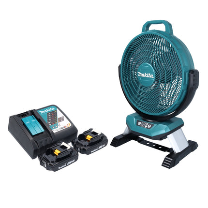 Ventilador sin cable Makita DCF 301 RA 18 V 33 cm + 2x batería recargable 2,0 Ah + cargador