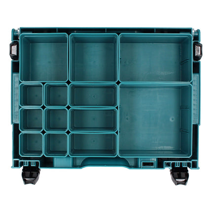 Set di organizer Makita MAKPAC 1 2x valigetta per minuteria 395 x 295 x 110 mm ( 2x 191X80-2 ) con 13x inserti in scatola
