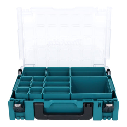 Set di organizer Makita MAKPAC 1 2x valigetta per minuteria 395 x 295 x 110 mm ( 2x 191X80-2 ) con 13x inserti in scatola
