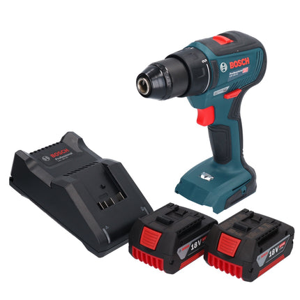 Bosch GSR 18V-55 Taladro atornillador inalámbrico profesional 18 V 55 Nm sin escobillas + 2 baterías 5,0 Ah + cargador