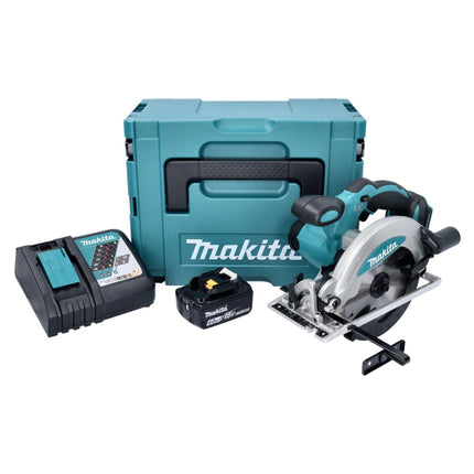 Sierra circular a batería Makita DSS 610 RG1J 18 V 165 mm + 1x batería 6,0 Ah + cargador + Makpac