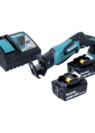 Makita DJR 185 RM cordless reciprocating saw 18 V + 2x battery 4.0 Ah + charger