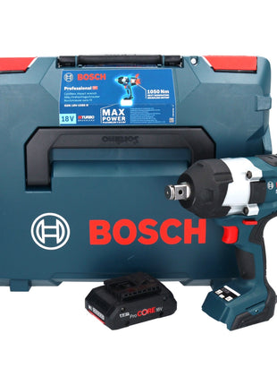 Clé à chocs rotative sans fil Bosch GDS 18V-1050 H 18 V 1050 Nm 3/4" Biturbo Brushless + 1x batterie ProCORE 4,0 Ah + L-Boxx - sans chargeur