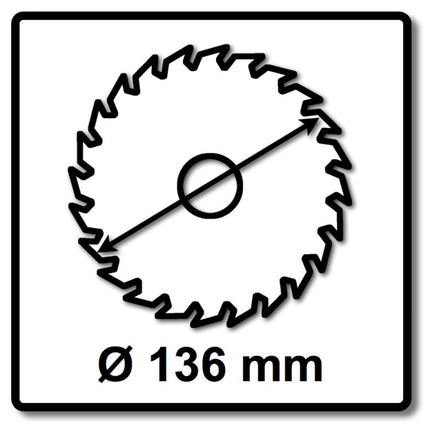 Hoja de sierra Makita CCM13625E SPECIALIZED EFFICUT 2 piezas (2x E-12120) 136 x 1,4 x 20 mm 25 dientes para madera