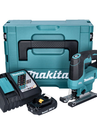 Makita DJV 184 RA1J cordless pendulum action jigsaw 18 V brushless + 1x rechargeable battery 2.0 Ah + charger + Makpac