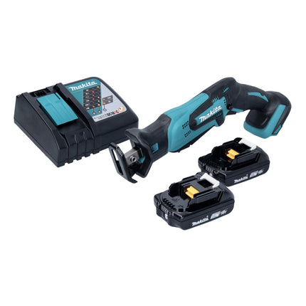 Makita DJR 185 RA cordless reciprocating saw 18 V + 2x rechargeable battery 2.0 Ah + charger