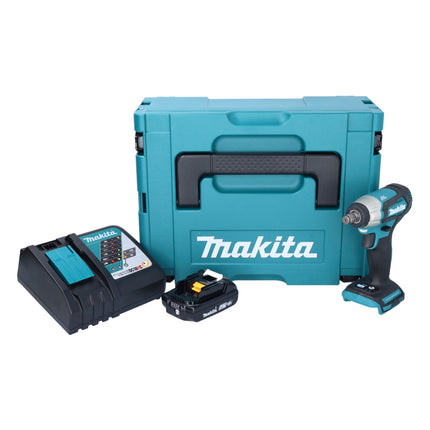 Llave de impacto sin cable Makita DTW 181 RA1J 18 V 210 Nm 1/2" sin escobillas + 1x batería recargable 2,0 Ah + cargador + Makpac