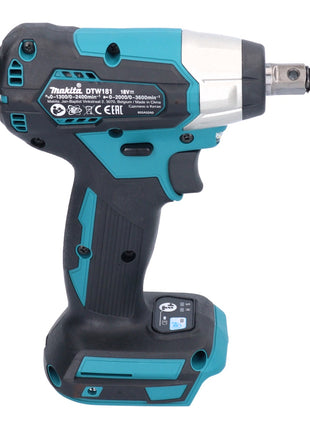 Makita DTW 181 A1 cordless impact wrench 18 V 210 Nm 1/2" brushless + 1x rechargeable battery 2.0 Ah - without charger