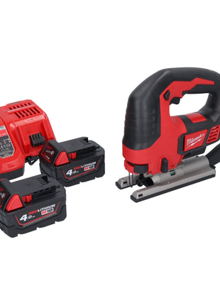 Milwaukee M18 BJS-401 Cordless Jigsaw 18V + 2x Batteries 4.0 Ah + Charger
