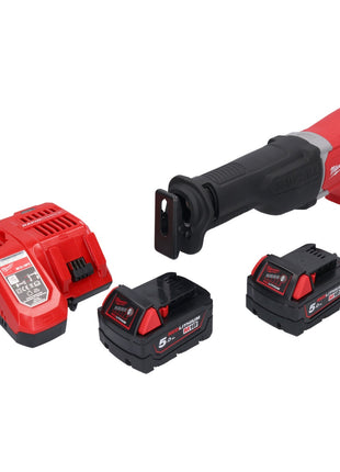 Milwaukee M18 BSX-502 sega alternativa a batteria 18 V + 2x batteria 5,0 Ah + caricabatterie
