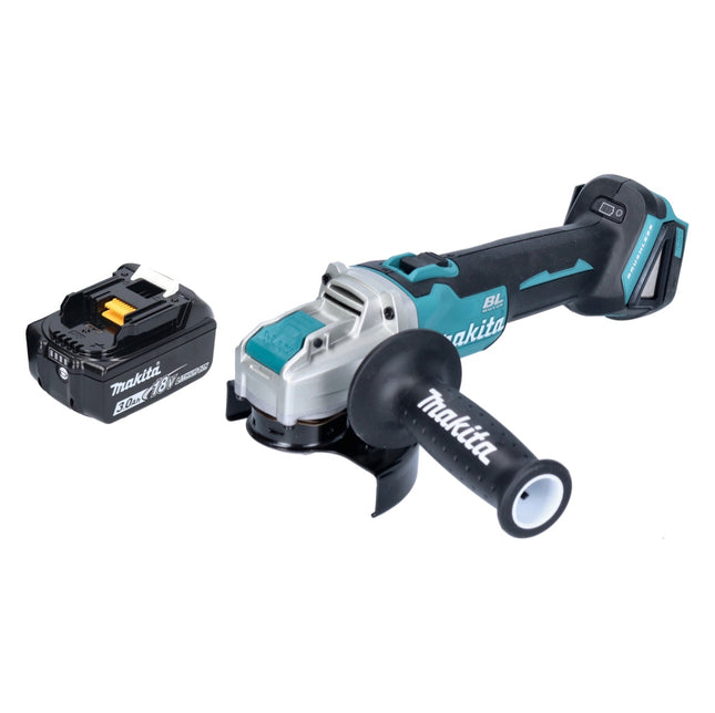 Makita DGA 521 F1X1 cordless angle grinder 18 V 125 mm X-LOCK Brushless + 1x rechargeable battery 3.0 Ah - without charger