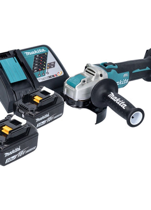 Makita DGA521RFX1 Cordless Angle Grinder 125 mm 18V - X-LOCK Brushless + 2x Batteries 3.0 Ah + Charger