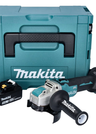 Makita DGA521T1X1J Cordless Angle Grinder 125 mm 18V - X-LOCK Brushless + 1x Battery 5.0 Ah + Makpac Case - without charger