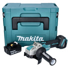 Makita DGA521T1X1J Cordless Angle Grinder 125 mm 18V - X-LOCK Brushless + 1x Battery 5.0 Ah + Makpac Case - without charger