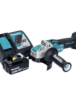 Makita DGA 521 RG1X1 Smerigliatrice angolare a batteria 18 V 125 mm X-LOCK Brushless + 1x batteria ricaricabile 6,0 Ah + caricatore