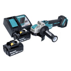 Makita DGA521RGX1 Cordless Angle Grinder 125 mm 18V - X-LOCK Brushless + 2x Batteries 6.0 Ah + Charger