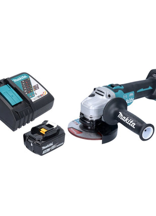 Smerigliatrice angolare a batteria Makita DGA 513 RF1 18 V 125 mm senza spazzole + 1x batteria ricaricabile 3,0 Ah + caricabatterie