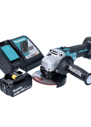 Makita DGA 513 RM1 cordless angle grinder 18 V 125 mm brushless + 1x battery 4.0 Ah + charger