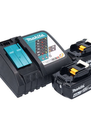Smerigliatrice angolare a batteria Makita DGA 513 RM 18 V 125 mm brushless + 2x batteria 4,0 Ah + caricabatterie
