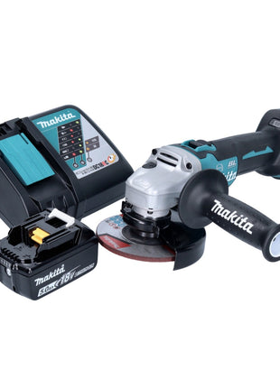 Smerigliatrice angolare a batteria Makita DGA 513 RT1 18 V 125 mm brushless + 1x batteria ricaricabile 5,0 Ah + caricabatteria
