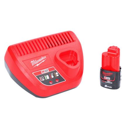 Milwaukee M12 BPRT-201X nitownica akumulatorowa 12 V 20,32 mm + 1x akumulator 2,0 Ah + ładowarka + pudełko HD ( 4933464406 )