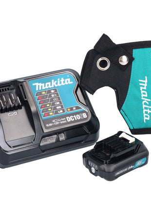 Makita HP 333 DSAW Perceuse-visseuse à percussion sans fil 12 V 30 Nm Wei + 1x batterie 2,0 Ah + chargeur + étui + coffret