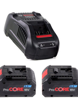 Bosch Starter Set Professional 18V: 2x ProCORE Batteries GBA 8.0 Ah + GAL 1880 CV Charger (1600A016GK)