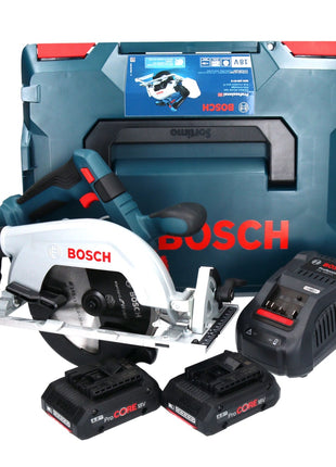 Bosch GKS 18V-57-2 Professional Akku Kreissäge 18 V 165 mm Brushless + 2x ProCORE Akku 4,0 Ah + Ladegerät + L-Boxx - Toolbrothers