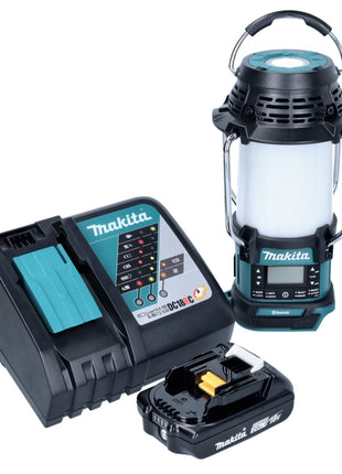 Makita DMR 056 RA1 cordless radio 18 V FM DAB+ with lantern 360° torch IP65 + 1x rechargeable battery 2.0 Ah + charger