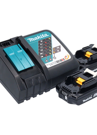 Makita DMR 056 RA cordless radio 18 V FM DAB+ with lantern 360° torch IP65 + 2x rechargeable battery 2.0 Ah + charger