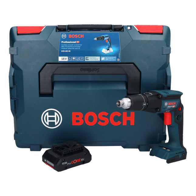 Akumulatorowa wkrętarka do suchej zabudowy Bosch GTB 18V-45 18 V 32 Nm bezszczotkowa + 1x akumulator ProCORE 4,0 Ah + L-Boxx - bez ładowarki