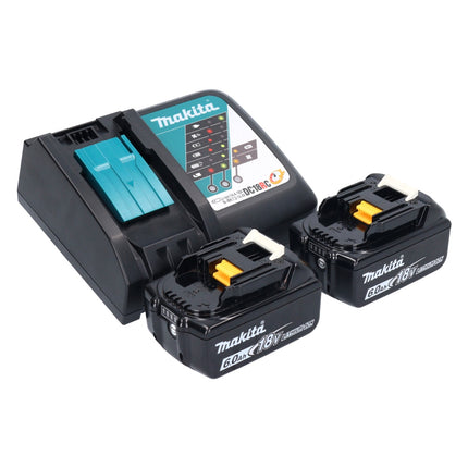 Strugarka akumulatorowa Makita DKP 180 RGJ 18 V 82 mm + 2x akumulator 6,0 Ah + ładowarka + Makpac
