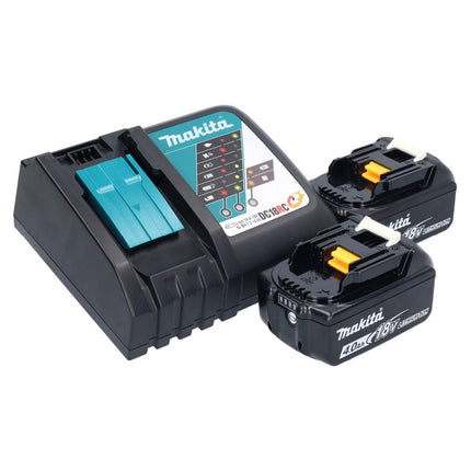 Akumulatorowy radiotelefon Makita DMR 055 RM 18 V FM z latarką 360° + 2x akumulator 4,0 Ah + ładowarka