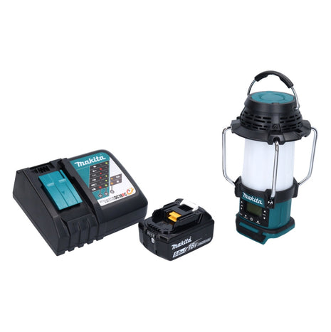Makita DMR 055 RT1 Cordless Radio FM 360° 18 V + 1x Battery 5.0Ah + Charger