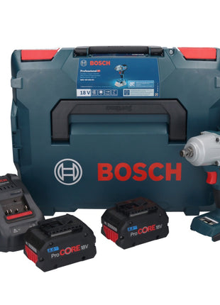 Bosch GDS 18V-450 HC Visseuse à chocs sans fil 18 V 450 Nm 1/2'' + 2x batterie ProCORE 8,0 Ah + chargeur + L-Boxx
