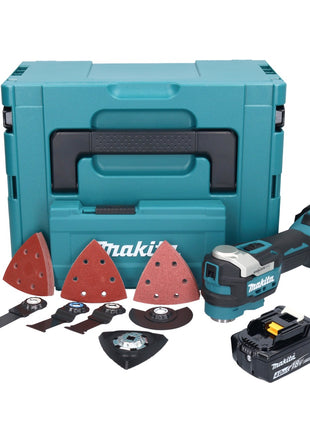 Multiutensile a batteria Makita DTM 52 M1JX4 18 V Starlock Max Brushless + 1x batteria 4,0 Ah + kit accessori + Makpac - senza caricabatterie