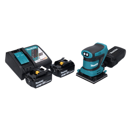 Makita DBO480RF Cordless Finishing Sander 112x102mm 18V + 2x Batteries 3.0Ah + Charger
