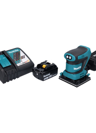 Levigatrice orbitale a batteria Makita DBO 480 RT1 18 V 112 x 102 mm + 1x batteria ricaricabile 5,0 Ah + caricabatterie