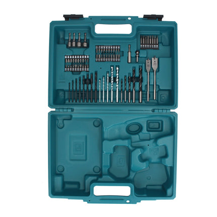 Makita maletín de transporte taladro perforador de 74 piezas para taladro atornillador a batería de 18 V DDF y taladro atornillador de percusión DHP