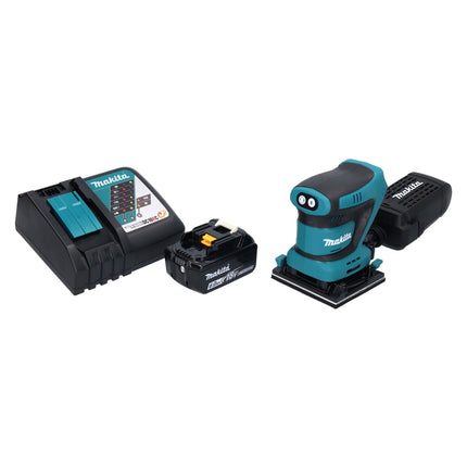 Makita DBO480RG1 Cordless Finishing Sander 112 x 102mm 18V + 1x Battery 6.0Ah + Charger