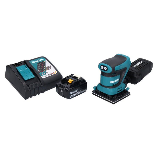 Makita DBO480RG1 Cordless Finishing Sander 112 x 102mm 18V + 1x Battery 6.0Ah + Charger