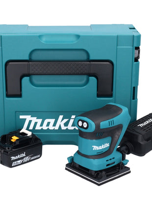 Makita DBO 480 T1J akumulatorowa szlifierka oscylacyjna 18 V 112 x 102 mm + 1x akumulator 5,0 Ah + Makpac - bez ładowarki