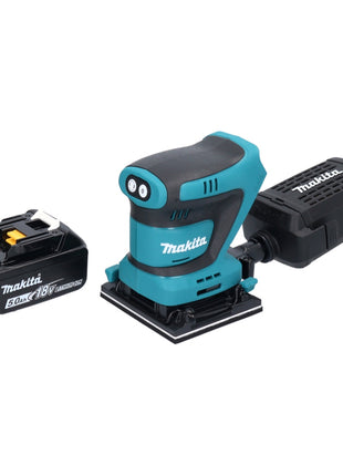 Makita DBO 481 T1 levigatrice orbitale a batteria 18 V 112 x 102 mm + 1x batteria ricaricabile 5,0 Ah - senza caricabatterie